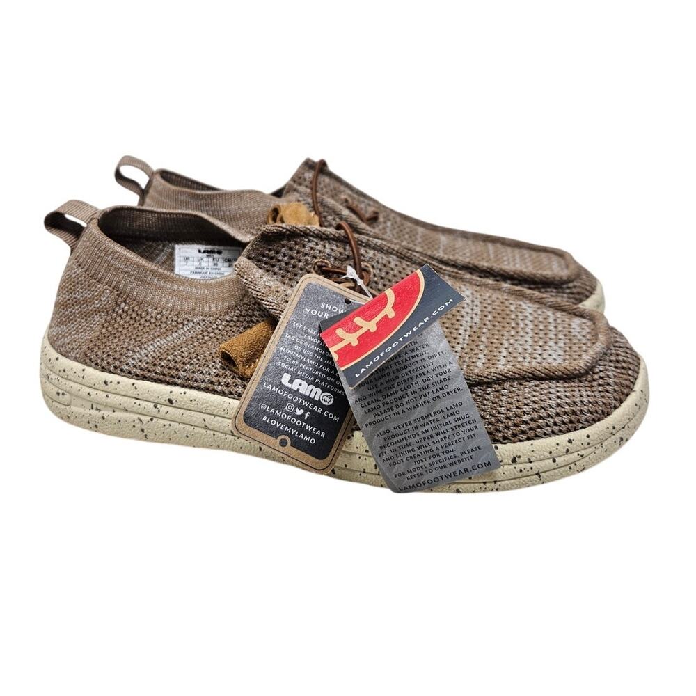 NEW Lamo 7 Brown Slip On Canvas Mickey Knit Sneaker Flat Gorpcore Casual